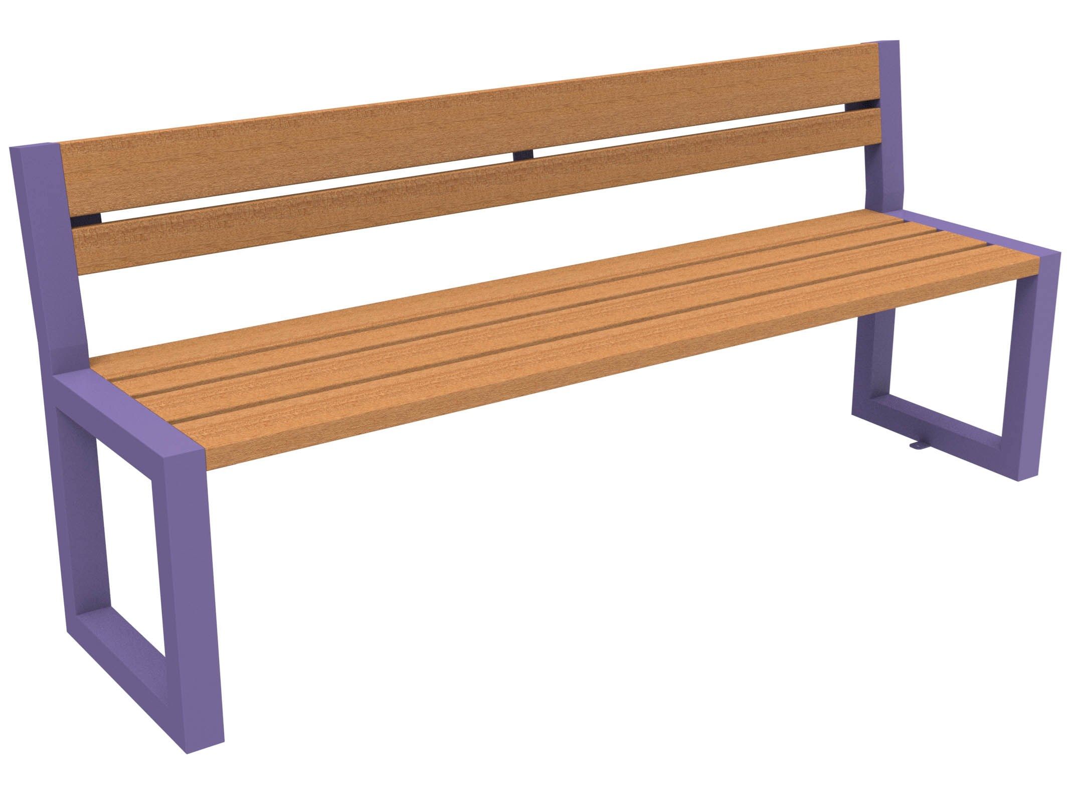 Скамья из окуме со спинкой Lazzari ритм ARCH-00140158 - Вид №4