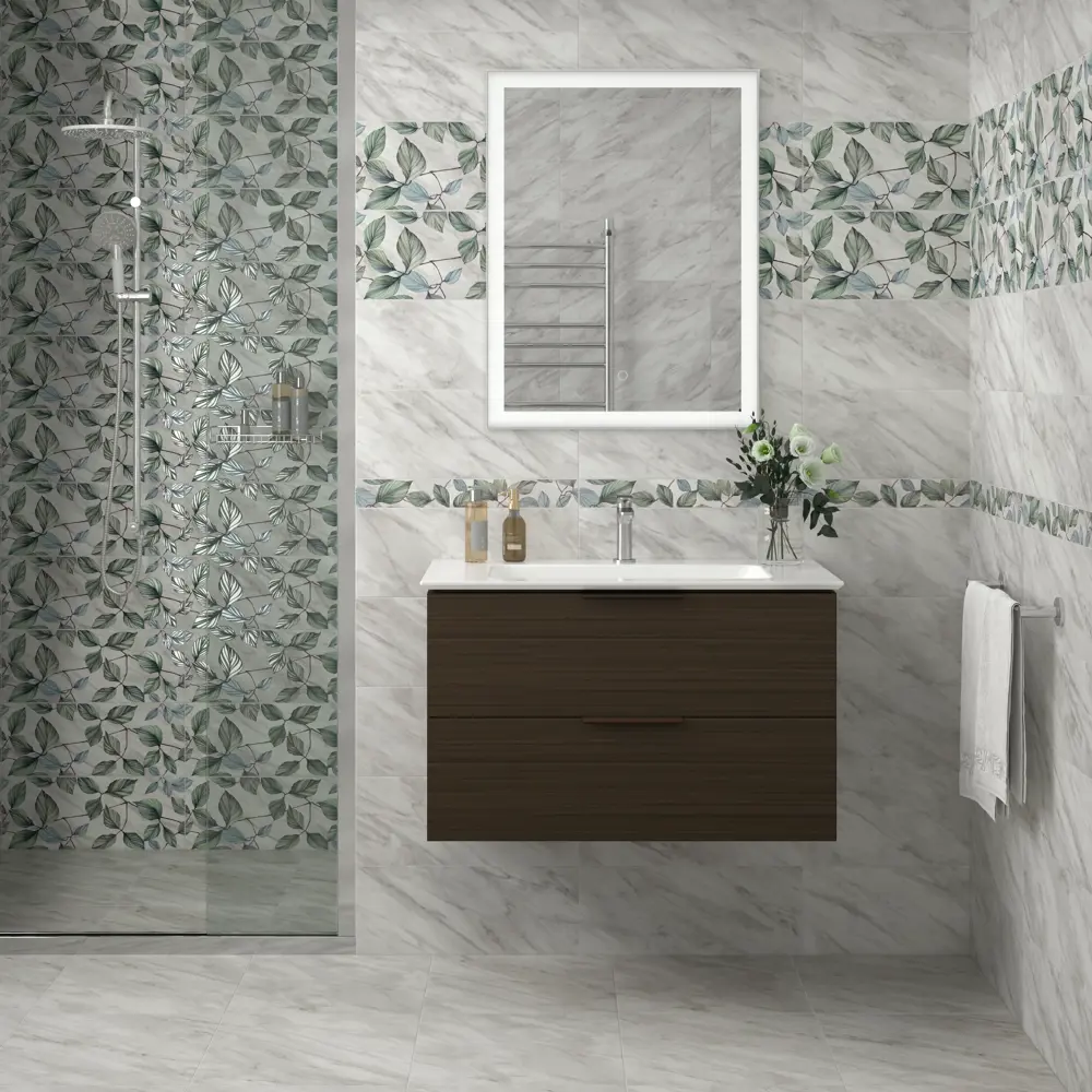 Бордюр настенный Kerama Marazzi Кремона VT/A588/7234 50x6.3 см матовый цвет белый зеленый синий 87653957 STLM-2010166 - Вид №4