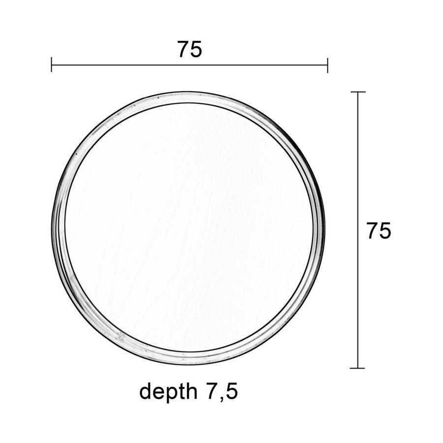 Зеркало Raj большое White Label Living 8100009 - Вид №7