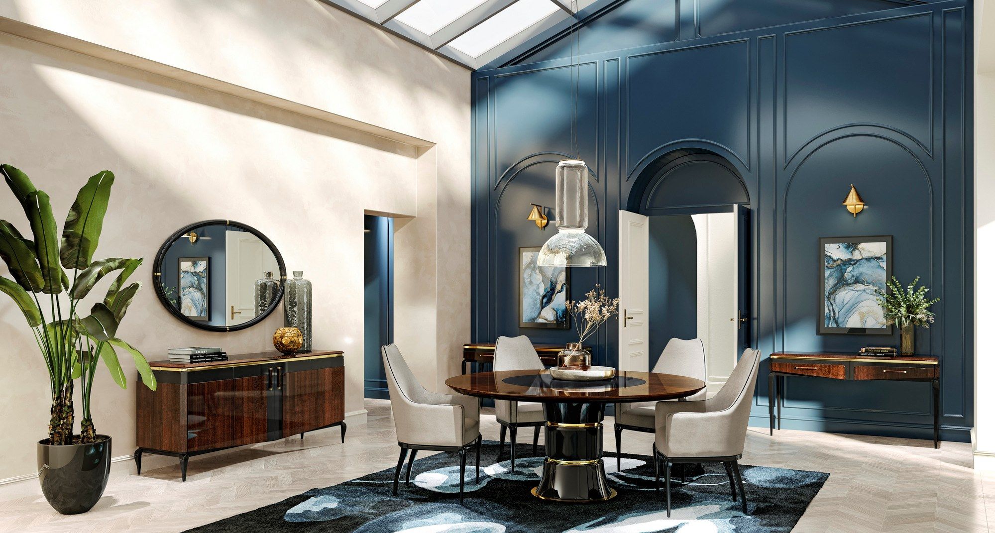 Круглый деревянный стол A.R. Arredamenti Виктор ARCH-00131918 - Вид №1