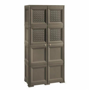 Шкаф распашной пластиковый с 4 секциями коричневый 164 см Omnimodus TONTARELLI ДЛЯ ЖИЗНИ 012098 Коричневый