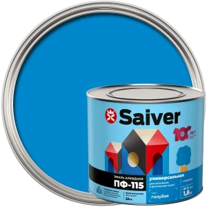 Эмаль ПФ-115 Saiver Lux глянцевая цвет голубой 1.8 кг 83402364 STLM-2151807