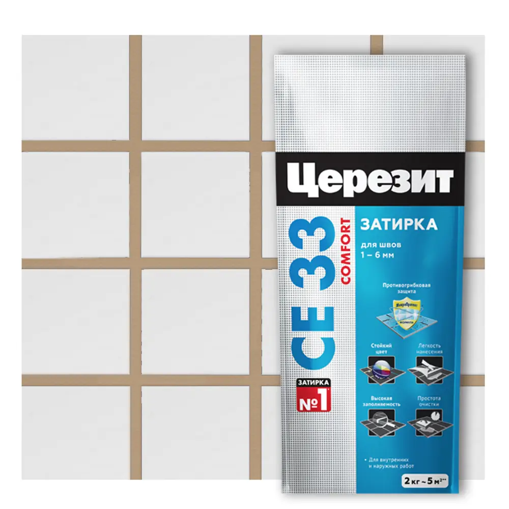 Церезит CE 33 Comfort: Затирка для плитки цвет Багамы 2 кг 82040411 STLM-0018209