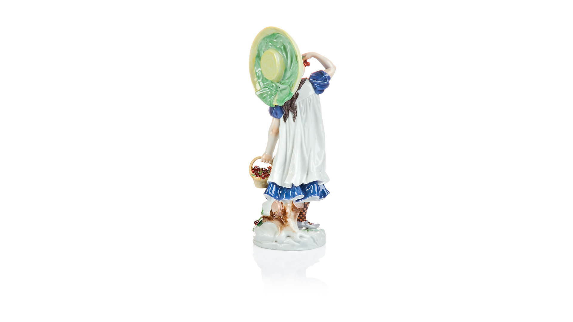 77695 Meissen Фигурка 17см "Девочка с вишенками" (Пауль Хельмиг, 1907 г.) Фарфор  - Вид №1