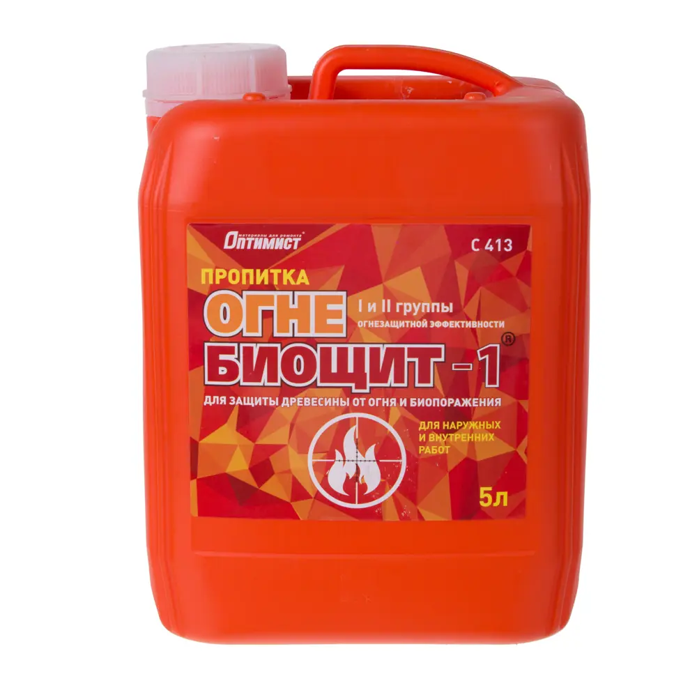 Пропитка водная огнебиощит I-II группы Оптимист 5 л STLM-2160726