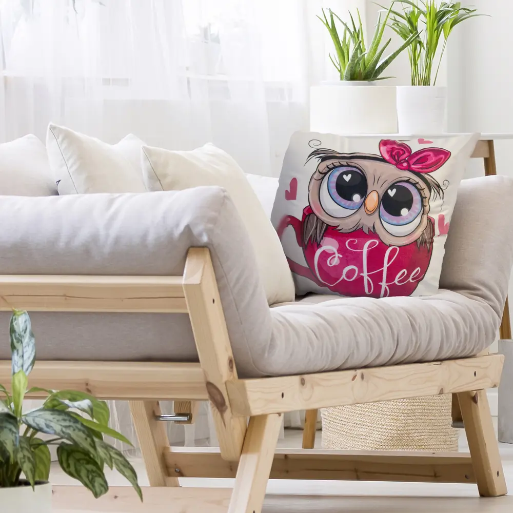 SEASONS Декоративная подушка «Сова» 40×40 см розовая 86112110 STLM-0066283 - Вид №4