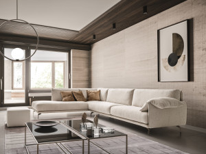 Угловой диван из ткани