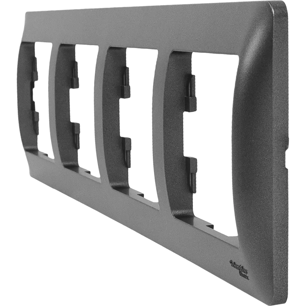 Рамка Schneider Electric Glossa для 4 розеток в цвете графит 84693678 STLM-0053773 - Вид №2