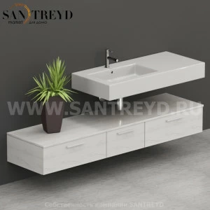 T18552BT Столешницы для использования в сочетании с тумбами и открытыми тумбами 185 см цвет Северное Дерево светлое ARREDO WOOD Италия