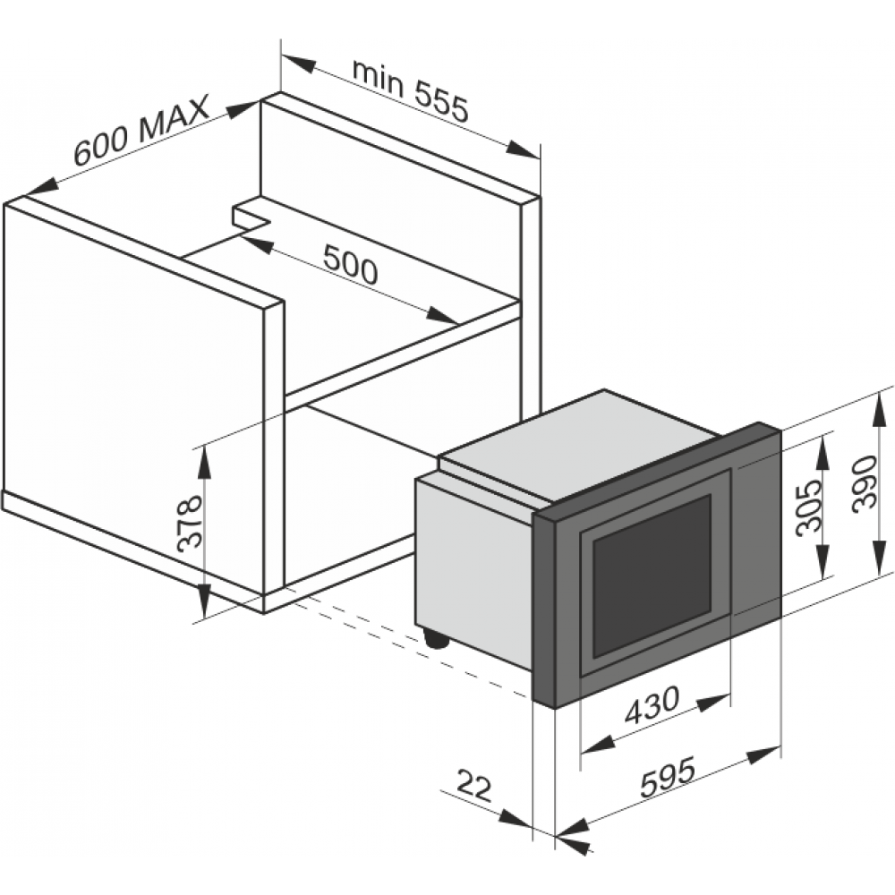 8141529 Встраиваемая микроволновая печь Kaiser EM 2510 черный STDN-0021003 - Вид №8