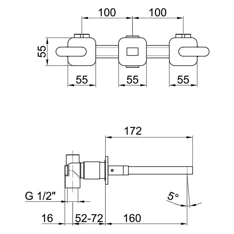 LV750404015 Смеситель для раковины Webert Living - Вид №1