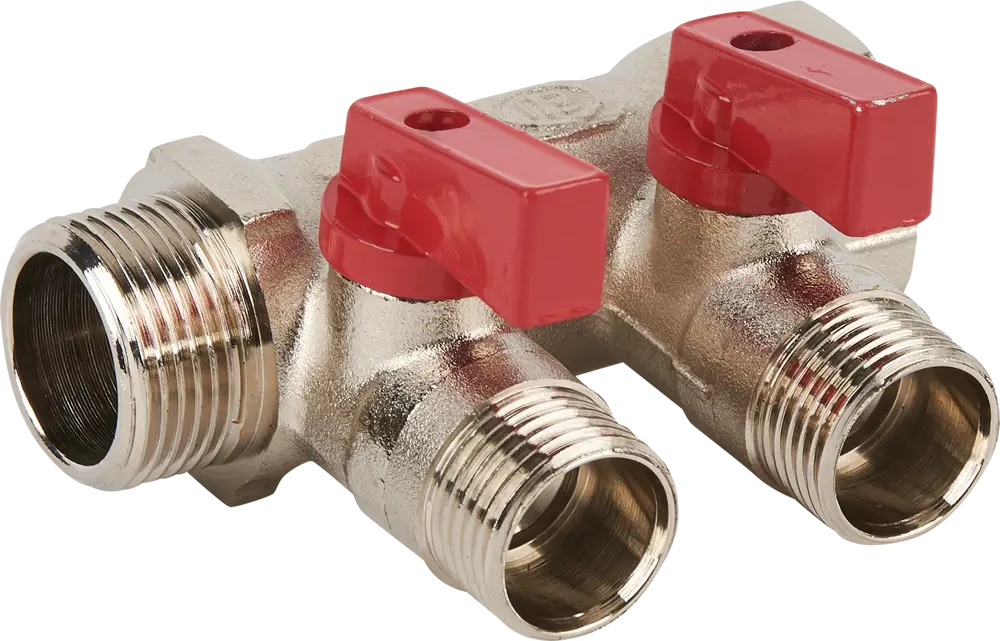 Коллектор EUROS на 2 выхода для систем отопления и водоснабжения 13594450