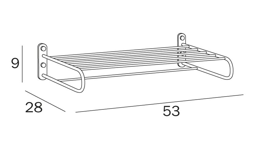 Металлическая полка для ванной комнаты INDA® HOTELLERIE ARCH-00094902 - Вид №2