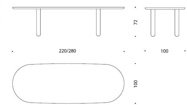 Wittmann Овальный обеденный стол из фанерованной древесины Vuelta sun-id-1417164 - Вид №4