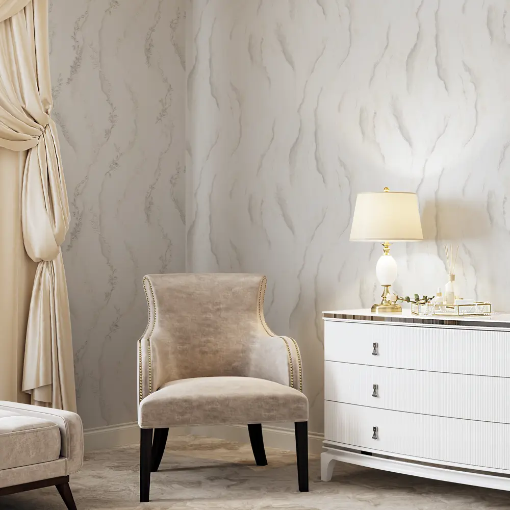 Обои флизелиновые Palitra Home Benua белые 1.06 м HC72401-11 STLM-2042936 - Вид №5