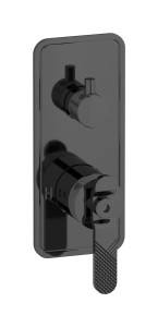 Внешние части встроенного в стену смесителя на 3 потребителя WE ARE IB b2312cf Black Chrome Bold