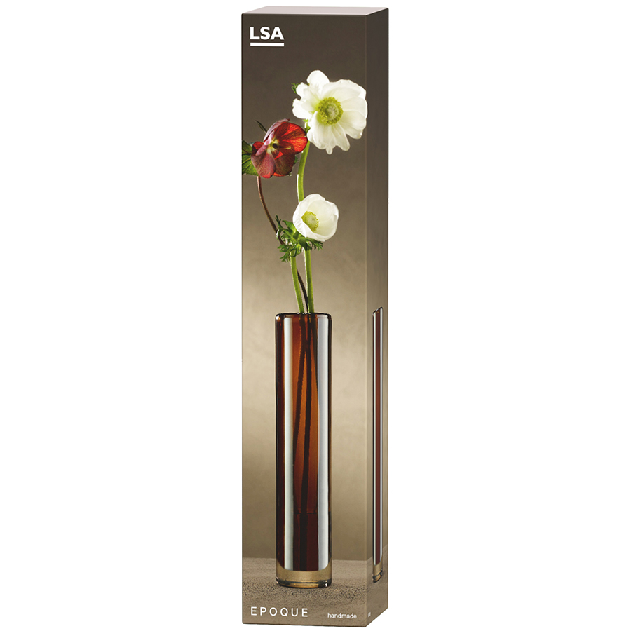 G1664-30-141 Ваза signature, epoque, 30 см, янтарь LSA International  - Вид №4