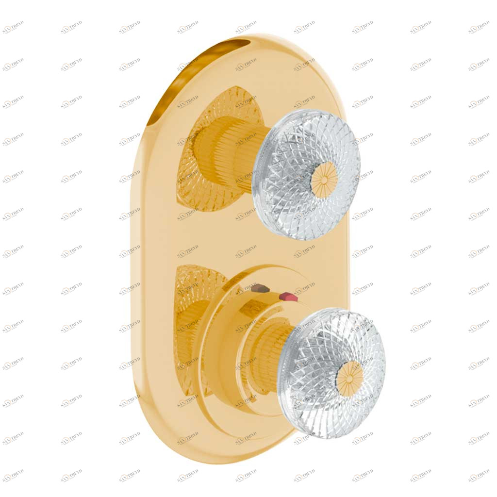 C46-2R21 C46-2R21 Комплект овальной накладки Пылающий лебедь Cristal & Bronze CYGNE FLAMANT 