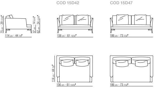 Flexform 2-х местный тканевый диван со съемным чехлом Feel good sun-id-1378662 - Вид №2