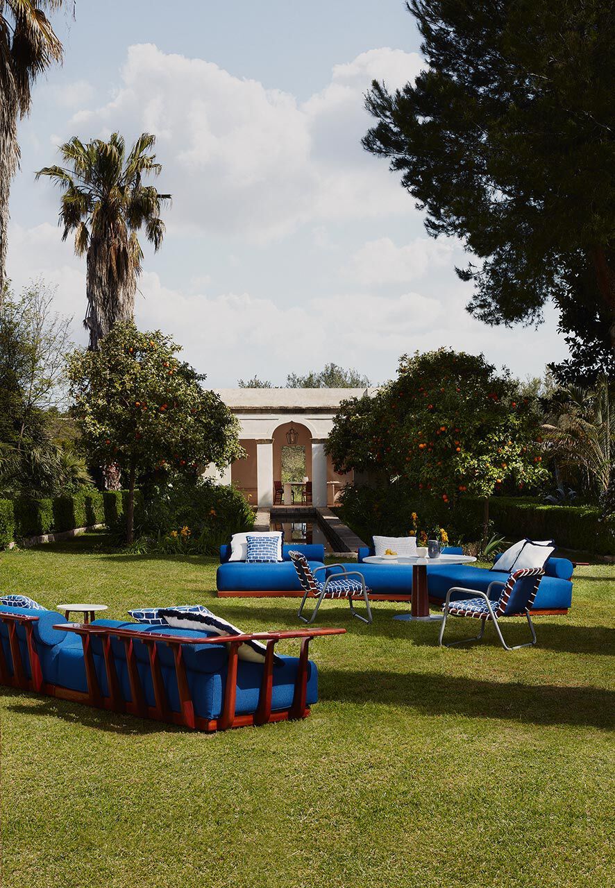 3-местный диван из красного дерева и ткани Exteta Sunset ARCH-00028080 - Вид №16