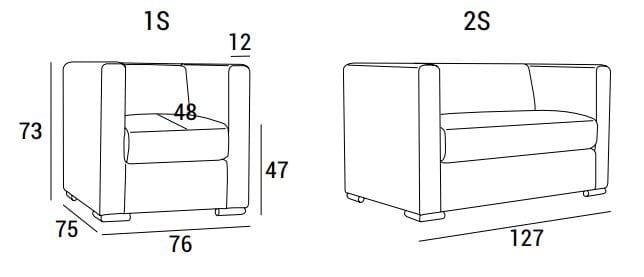 2-местный тканевый диван Domingo Salotti 102 ARCH-00067892 - Вид №4