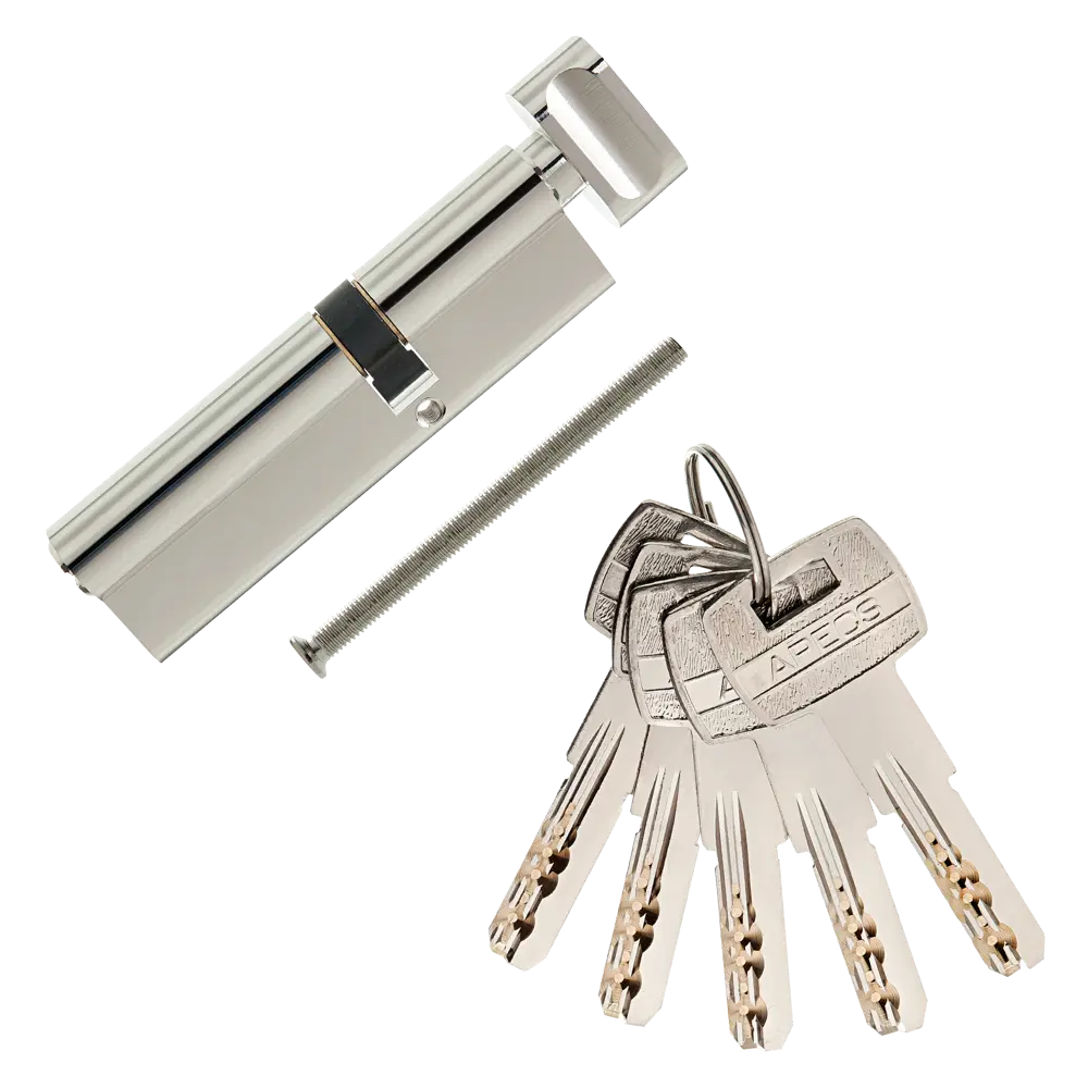 Цилиндр Apecs SM-105(40C/65)-C-NI, 40x65 мм, ключ/вертушка, цвет никель ЦИЛИНДР APECSSM-105(40C/65)-C-NI КЛ-ВЕРТ STLM-2188861 - Вид №1