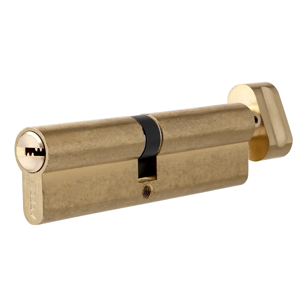 Цилиндр Apecs SM-100-C-G, 50x50 мм, ключ/вертушка, цвет золото ЦИЛИНДР APECS SM-100-C-G КЛ-ВЕРТ STLM-2005808