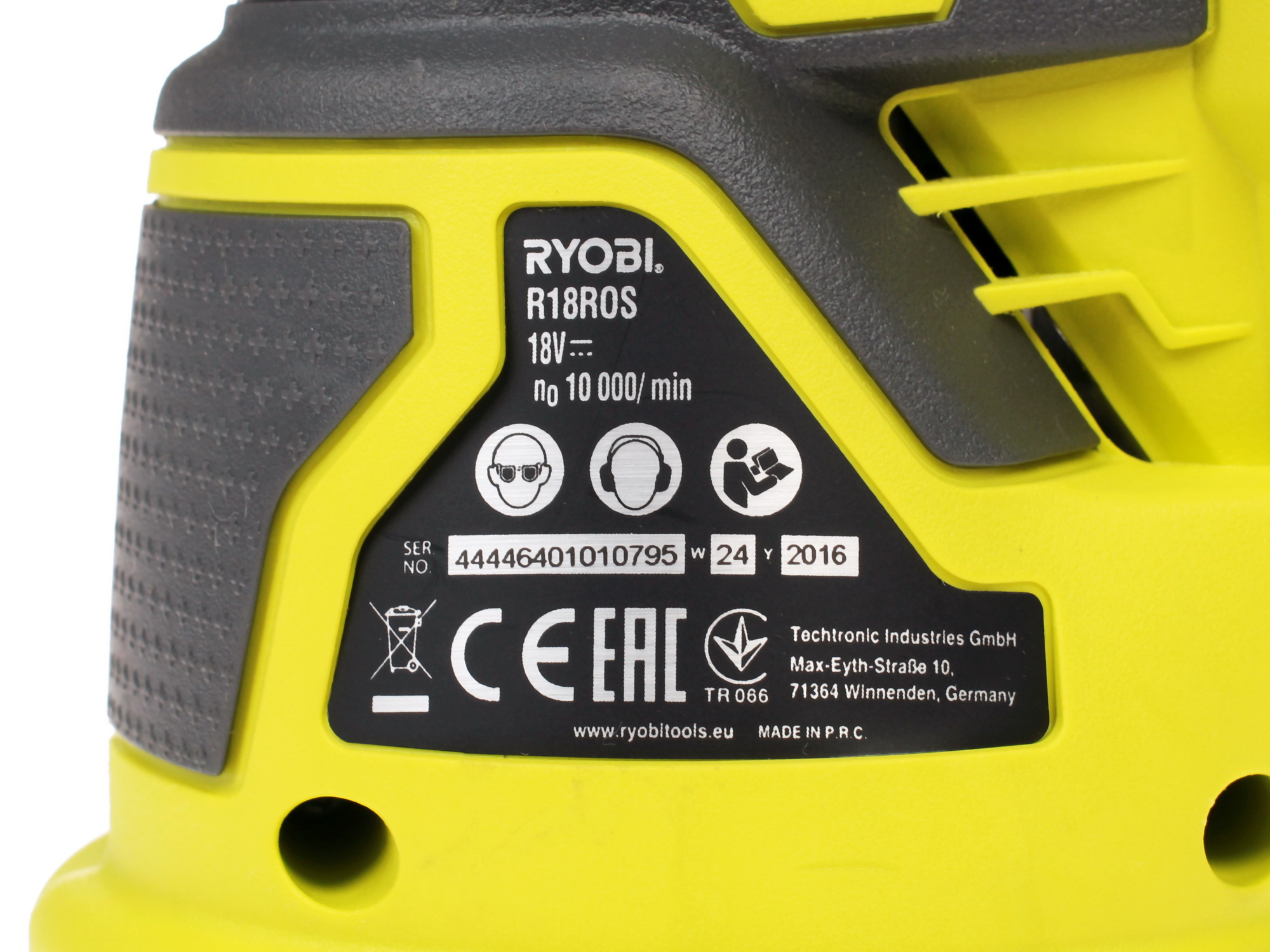 Эксцентриковая шлифмашинка Ryobi R18ROS-0 ONE+ 18V  , Без ЗУ, Без АКБ 1070028 STDN-0099370 - Вид №4