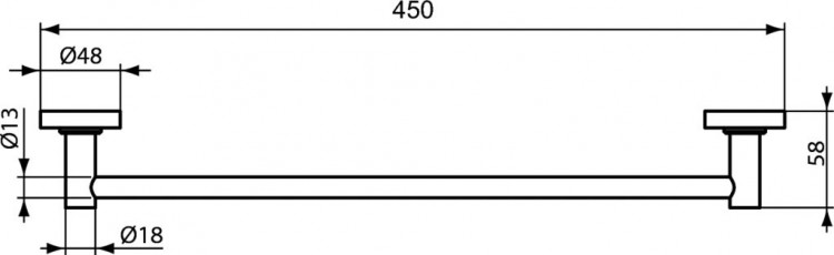 A9117XG Полотенцедержатель 45 см Ideal Standard IOM - Вид №3