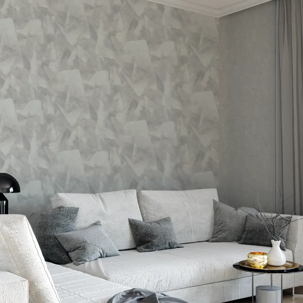 INSPIRE Tamula — флизелиновые обои светло-серые для идеальных стен 89365213 STLM-0824280 - Вид №3