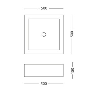 Умывальник с одной столешницей из камня Лечче