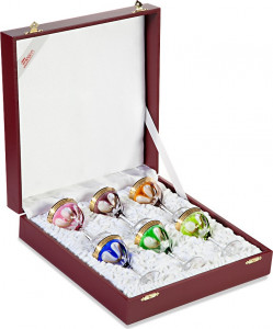 85633 Moser Набор из 6 рюмок для водки 40мл "Леди Гамильтон" (6цв) п/к Хрусталь бессвинцовый