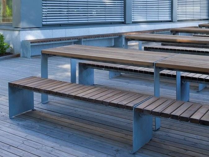 VESTRE Стол для общественных мест из стали и дерева Vroom sun-id-1415752 - Вид №3