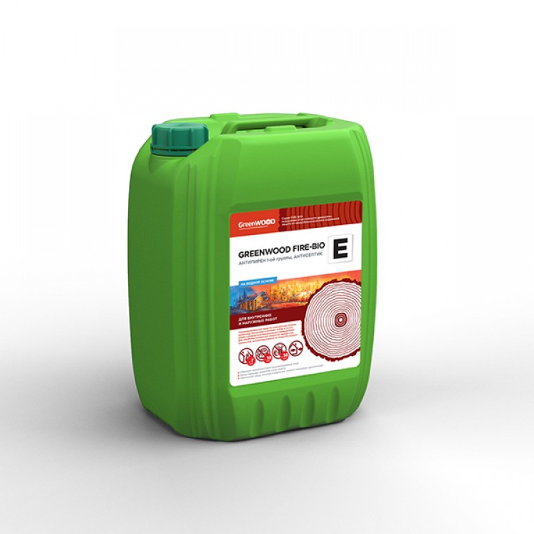 GWF-ES/20 GreenLAB GREENWOOD FIRE-BIO E Готовый раствор, 20 л, АНТИПИРЕН I-ой группы, АНТИСЕПТИК 