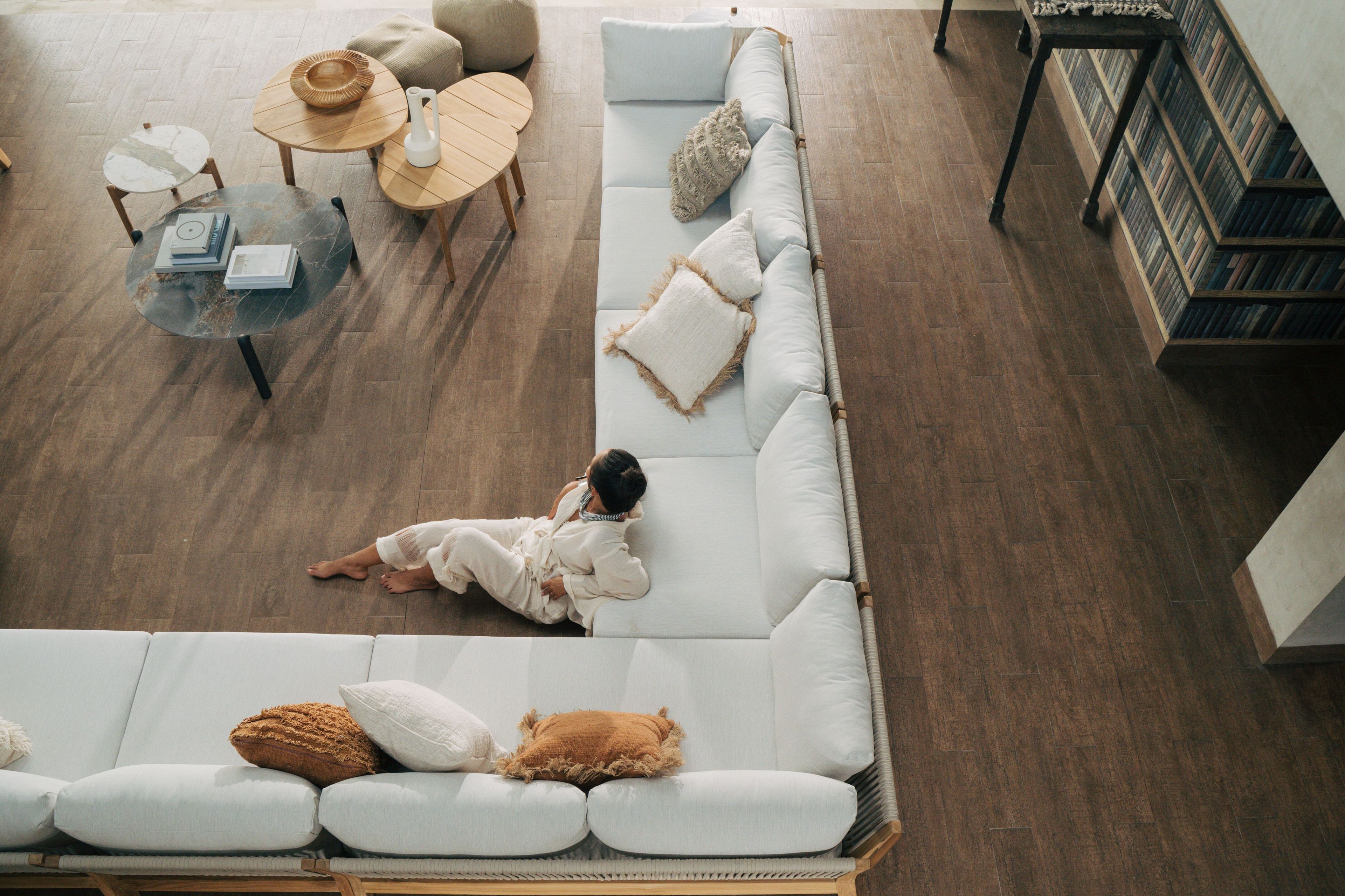 Правый / левый модуль для секционного дивана из тикового дерева cbdesign Венская модульная ARCH-00096006 - Вид №8