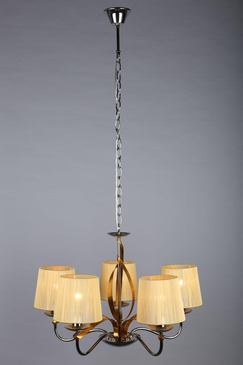 Подвесная люстра Omnilux OML-61603-05 OMNILUX ДИЗАЙНЕРСКИЕ 185644 Бежевый  - Вид №1