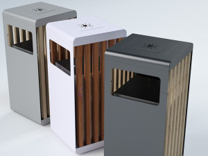 Наружная крышка алюминиевая корзина для мусора с пепельницей