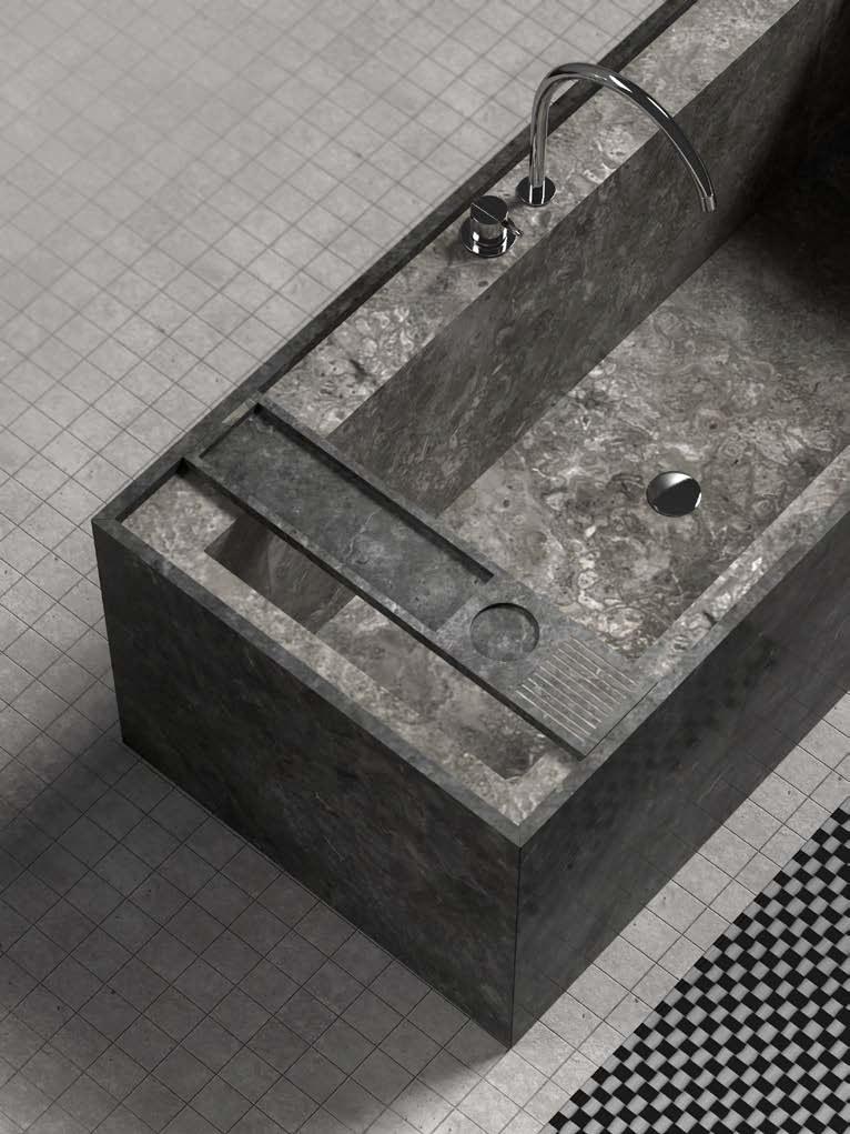 MONITILLO MARMI Отдельностоящая прямоугольная ванна из мрамора sun-id-1433676 - Вид №1