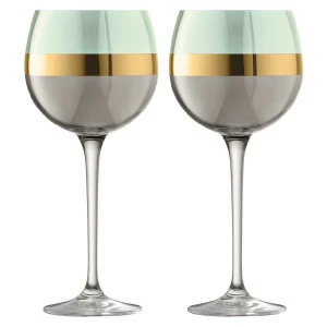 Набор из 2 круглых бокалов 525 мл зеленый Bangle LSA INTERNATIONAL ДИЗАЙНЕРСКИЕ 00-3863235 Зеленый