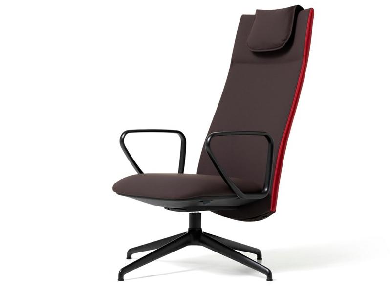 Diemme Стул для руководителя из ткани с 4 спицами Velvet sun-id-1385283 - Вид №1