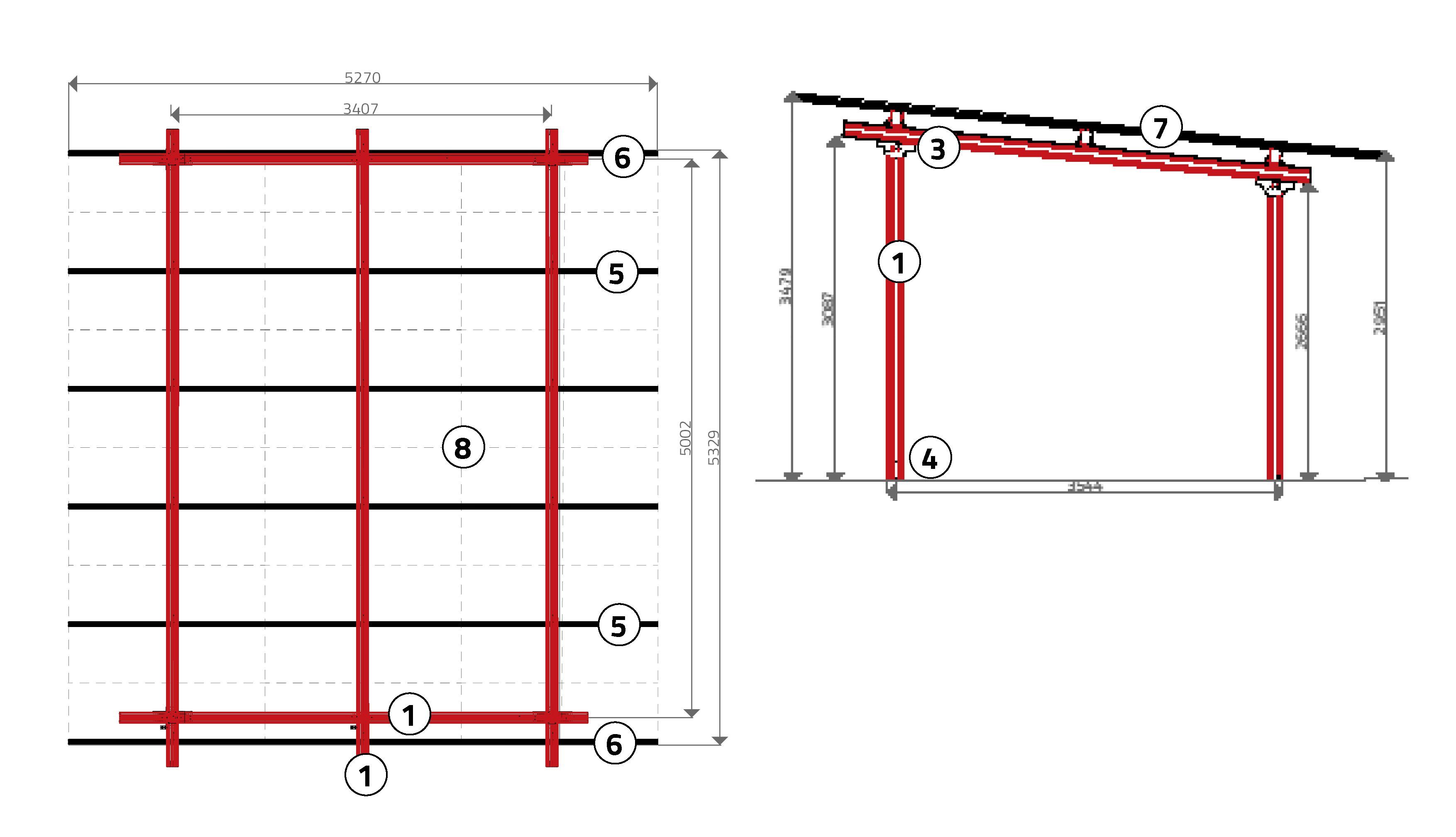 Алюминиевый навес с бескаркасными фотоэлектрическими модулями ECOBEL PensiVETRO ARCH-00057809 - Вид №2