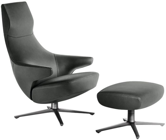 Poltrona Frau Пуф / подставка для ног из кожи La collezione - divani e poltrone sun-id-1415843 - Вид №1