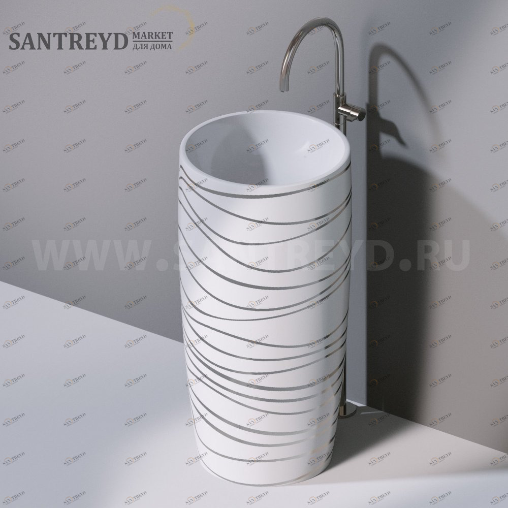 L103T0R0VT.410P Напольная раковина стоящая круглая A. e T. Italia PILLAR AeT ITALIA