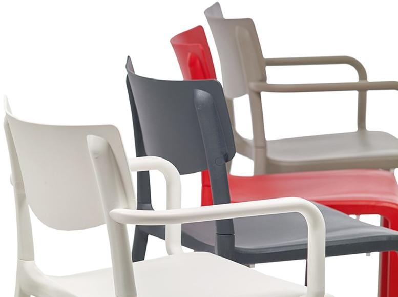 Ezpeleta Штабелируемый садовый стул из полипропилена с подлокотниками  Mn-tow00  - Вид №3