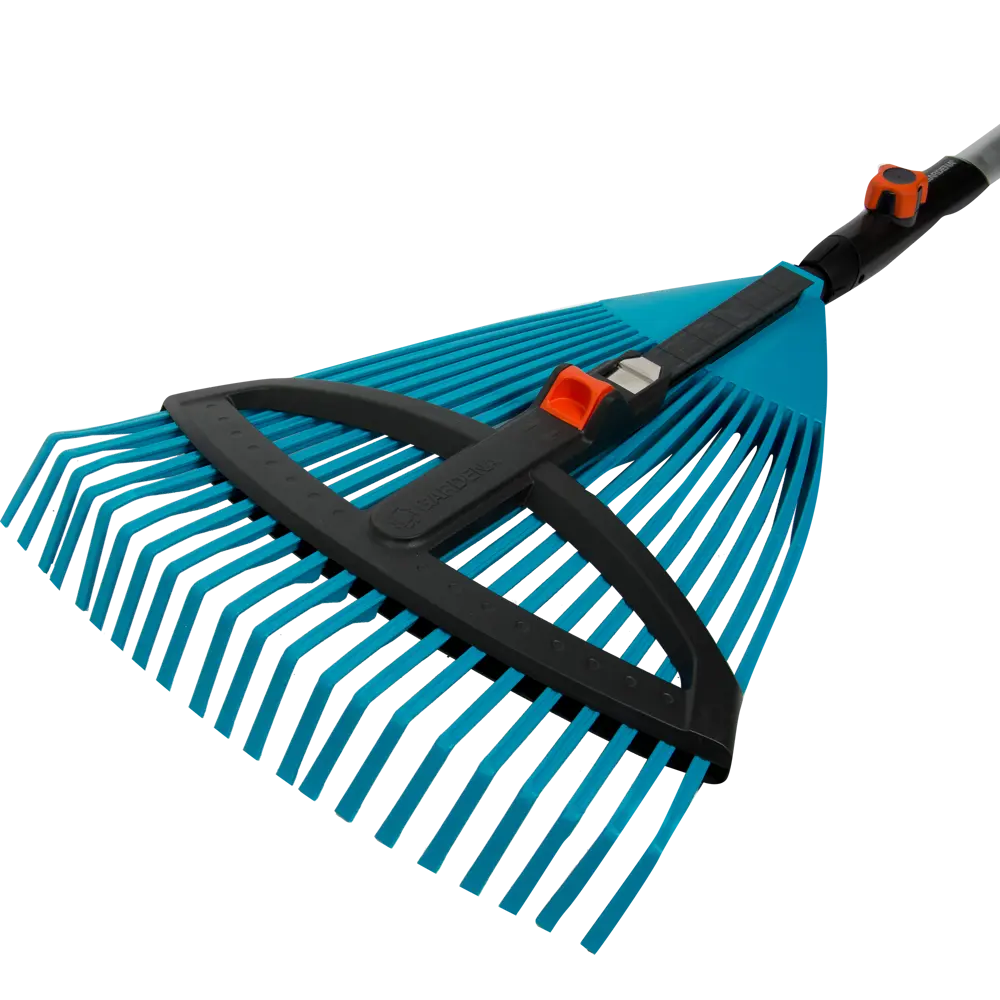 Грабли веерные раздвижные Gardena 21 зуб 119 см пластик, с черенком STLM-2050952 - Вид №1