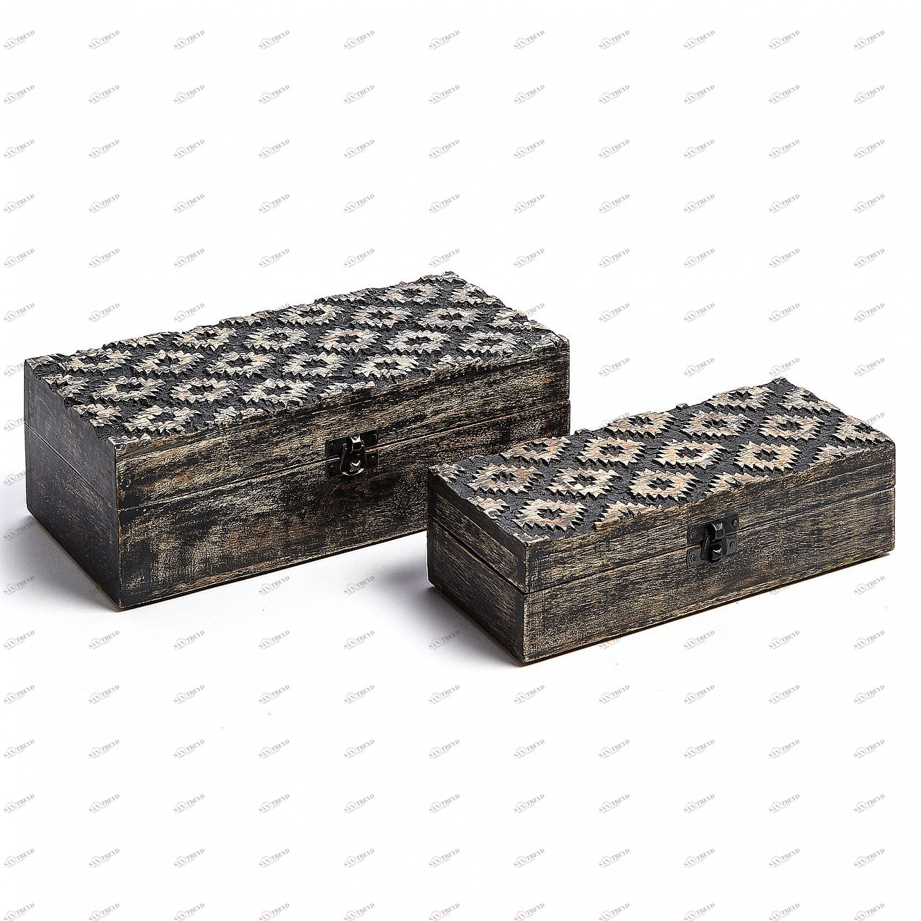 Шкатулка деревянная черное дерево Arym от La Forma, 2 штуки LA FORMA  343382 Черный 