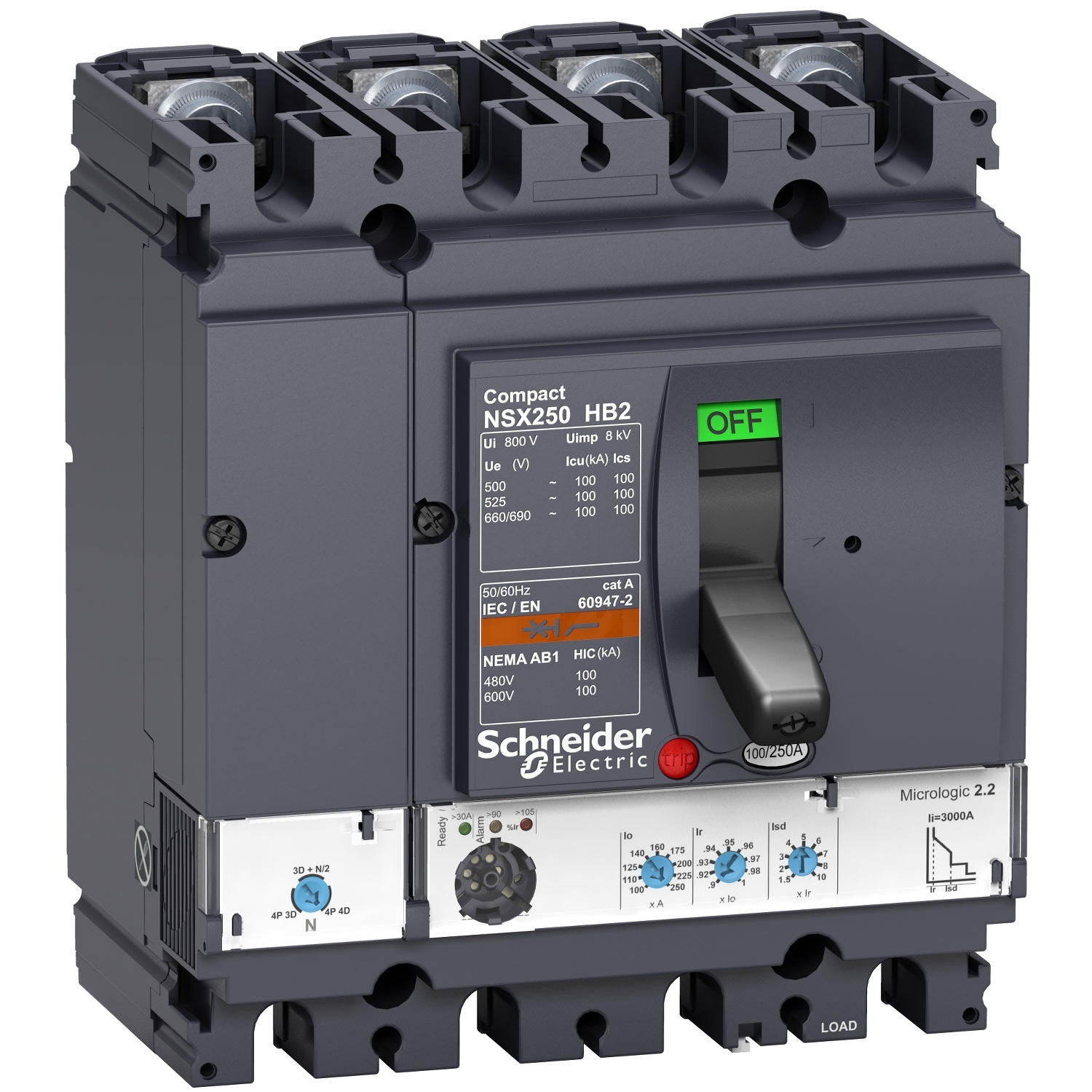 LV433331 Силовой автомат NSX, 100кА, 4P, 40А Schneider Electric Compact 