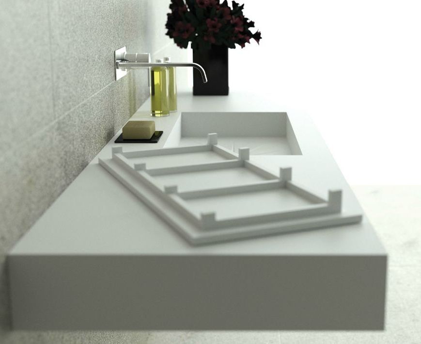 47022 Подвесная раковина настенная овальная MOMA Design Woodtower белая - Вид №1