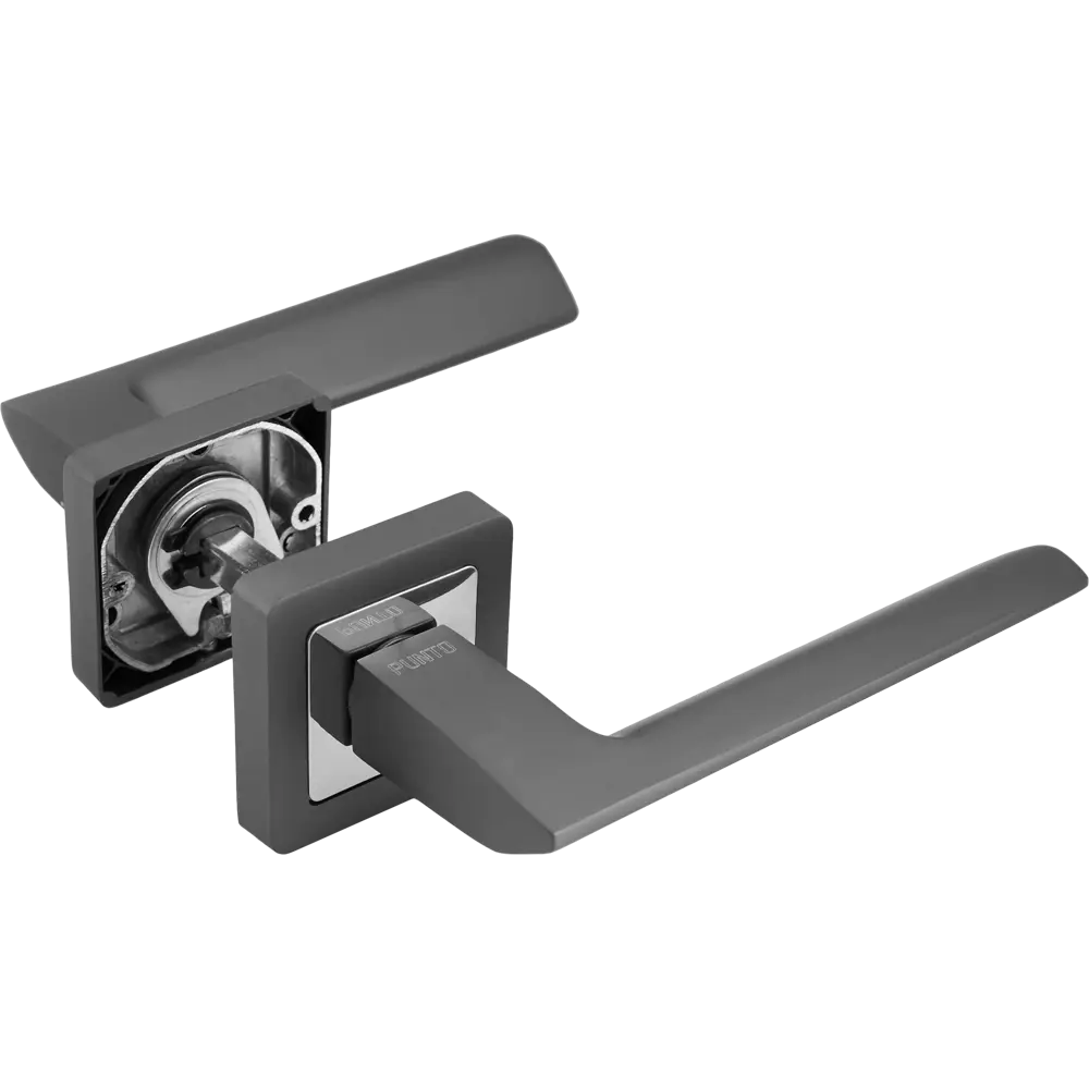 Дверные ручки PUNTO Blade графит для межкомнатных и входных дверей 85203506 STLM-0059864