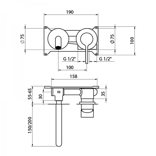Смеситель для раковины TIME GRB MIXERS 47537471 - Вид №1